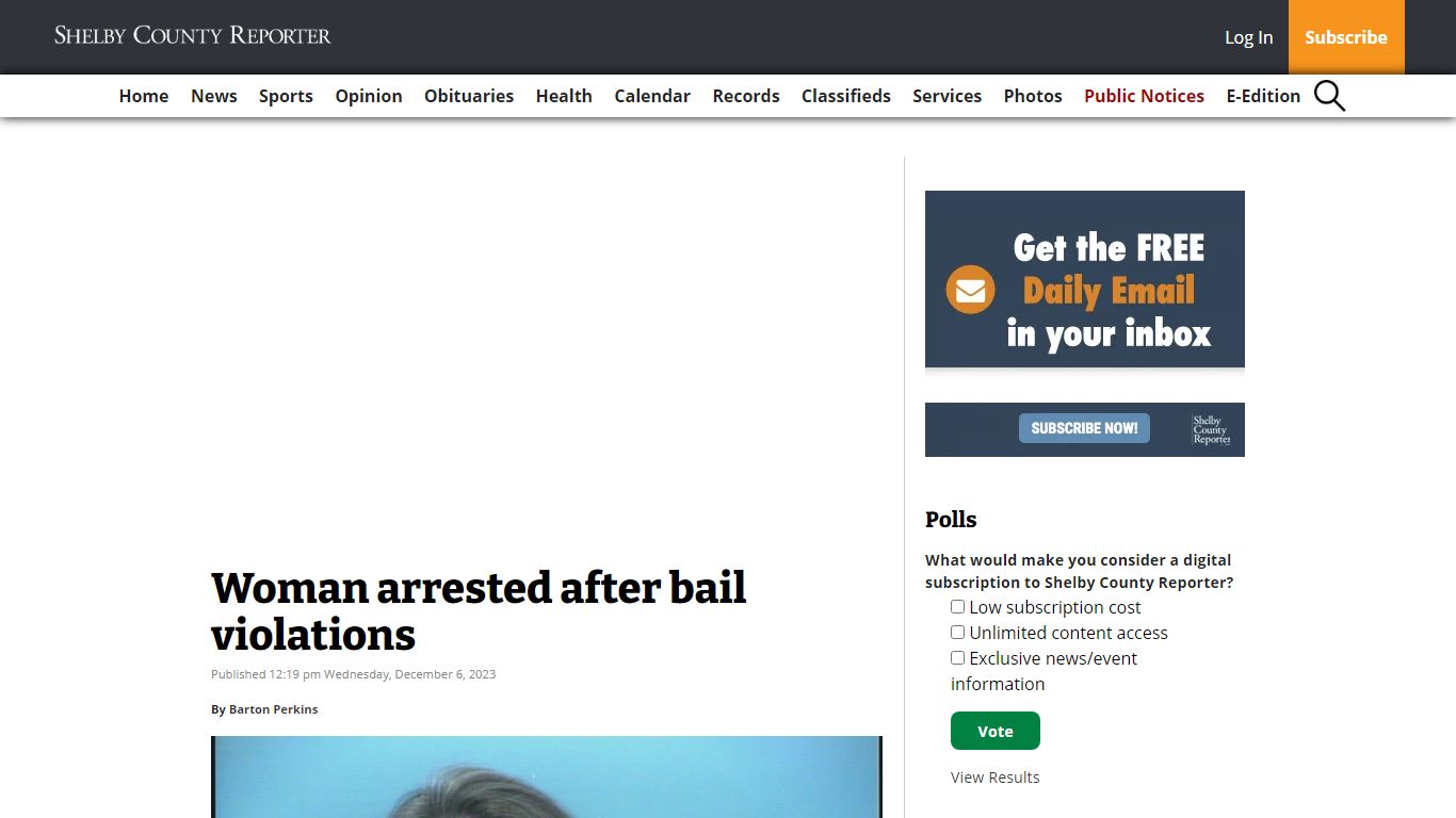 Woman arrested after bail violations - Shelby County Reporter